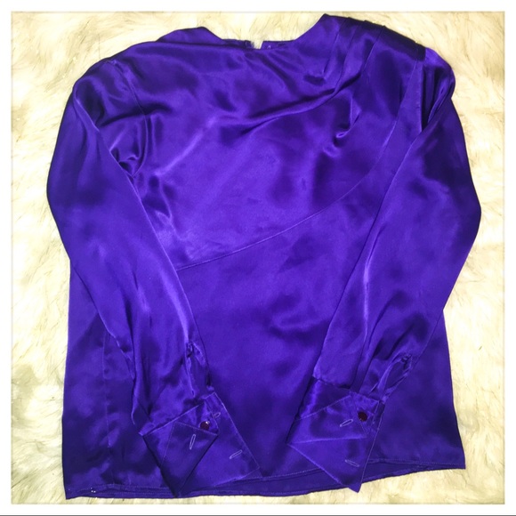 Jones of New York Petite Periwinkle blouse - Picture 5 of 7
